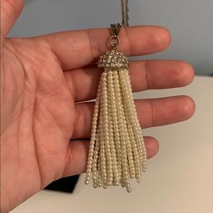 Baublebar shiny gold & pearl statement necklace